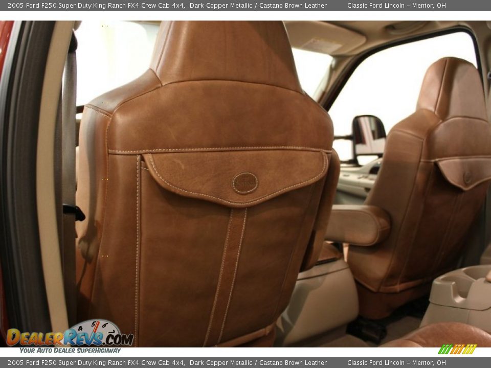 2005 Ford F250 Super Duty King Ranch FX4 Crew Cab 4x4 Dark Copper Metallic / Castano Brown Leather Photo #24