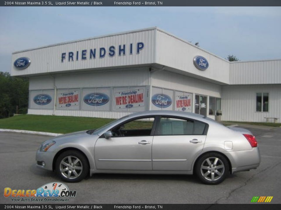 2004 Nissan Maxima 3.5 SL Liquid Silver Metallic / Black Photo #1