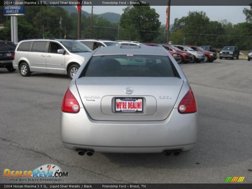 2004 Nissan Maxima 3.5 SL Liquid Silver Metallic / Black Photo #7