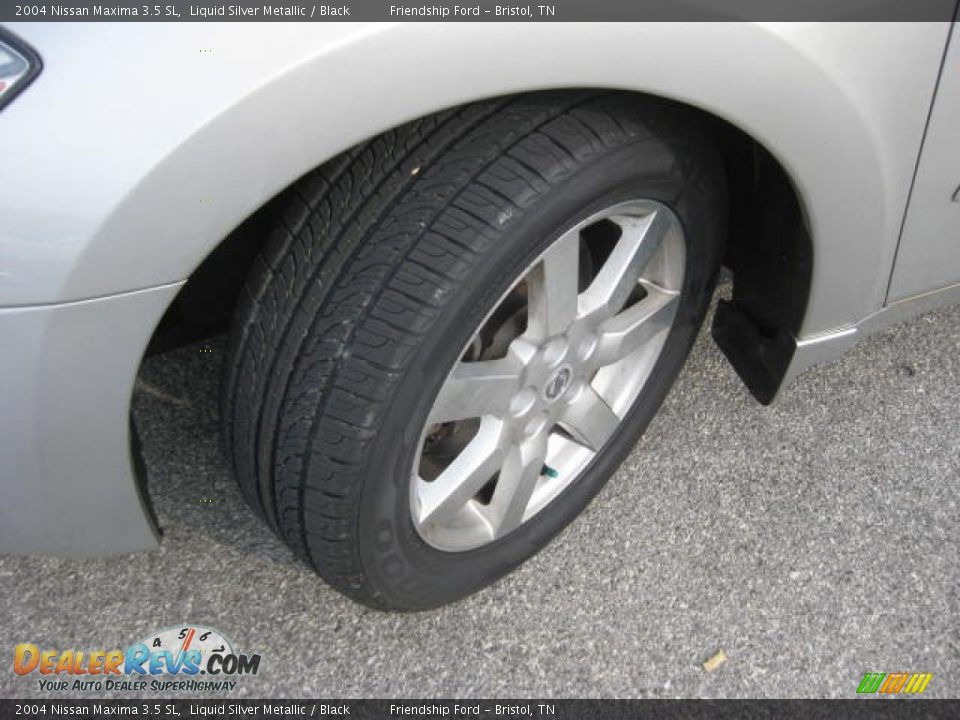 2004 Nissan Maxima 3.5 SL Liquid Silver Metallic / Black Photo #9