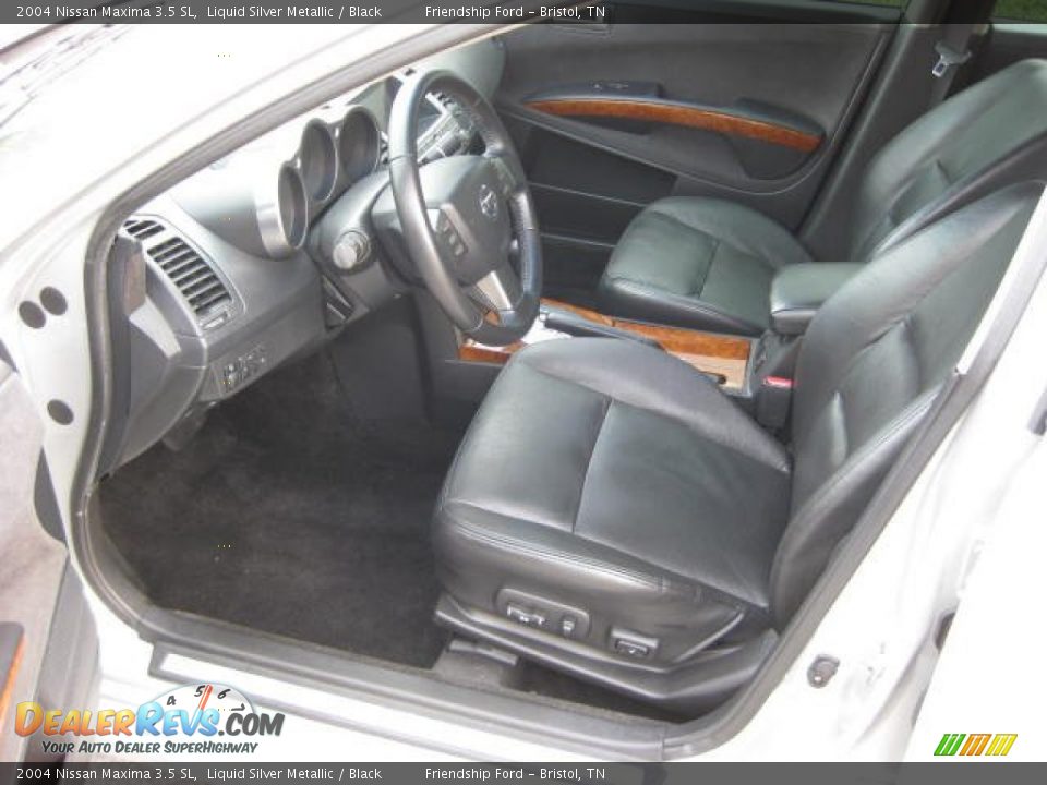 2004 Nissan Maxima 3.5 SL Liquid Silver Metallic / Black Photo #13