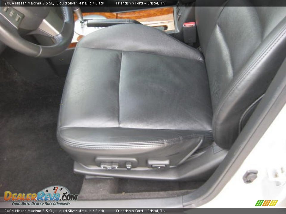 2004 Nissan Maxima 3.5 SL Liquid Silver Metallic / Black Photo #14