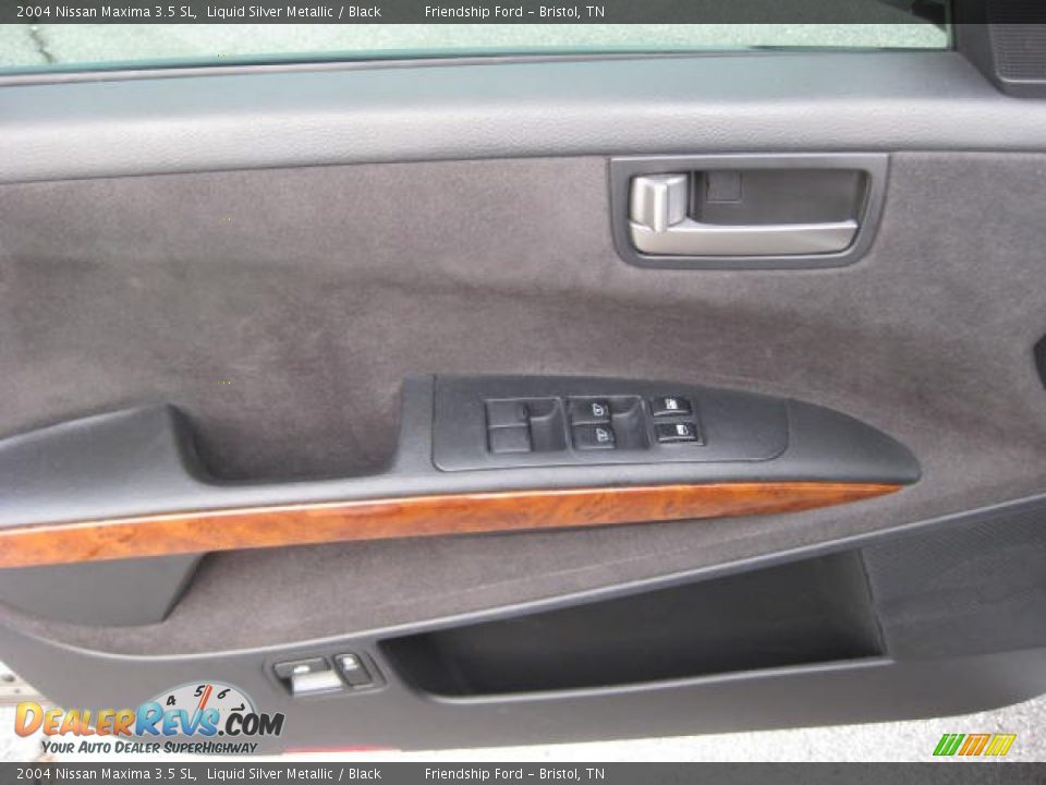 2004 Nissan Maxima 3.5 SL Liquid Silver Metallic / Black Photo #15