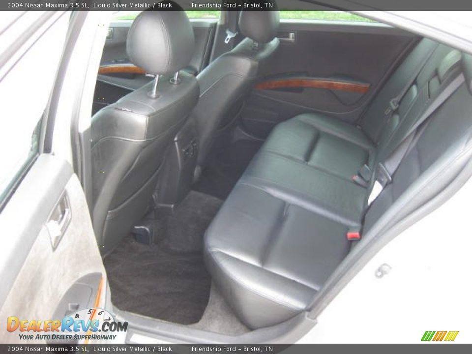 2004 Nissan Maxima 3.5 SL Liquid Silver Metallic / Black Photo #16