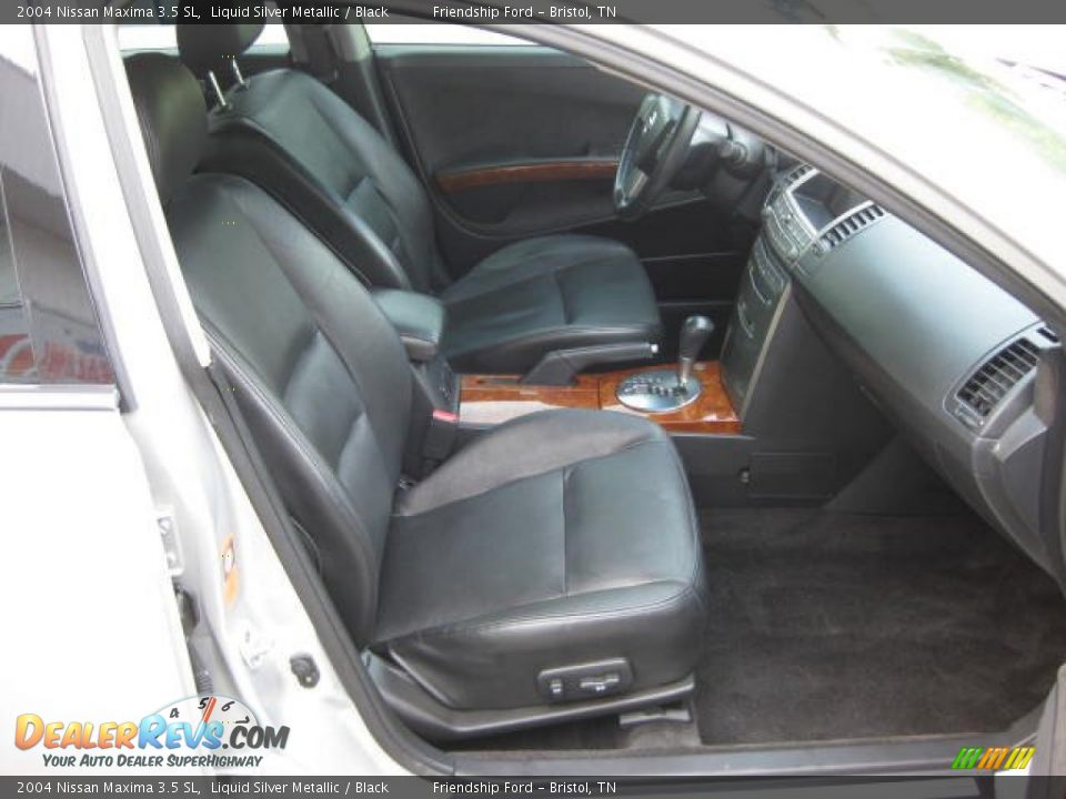 2004 Nissan Maxima 3.5 SL Liquid Silver Metallic / Black Photo #19
