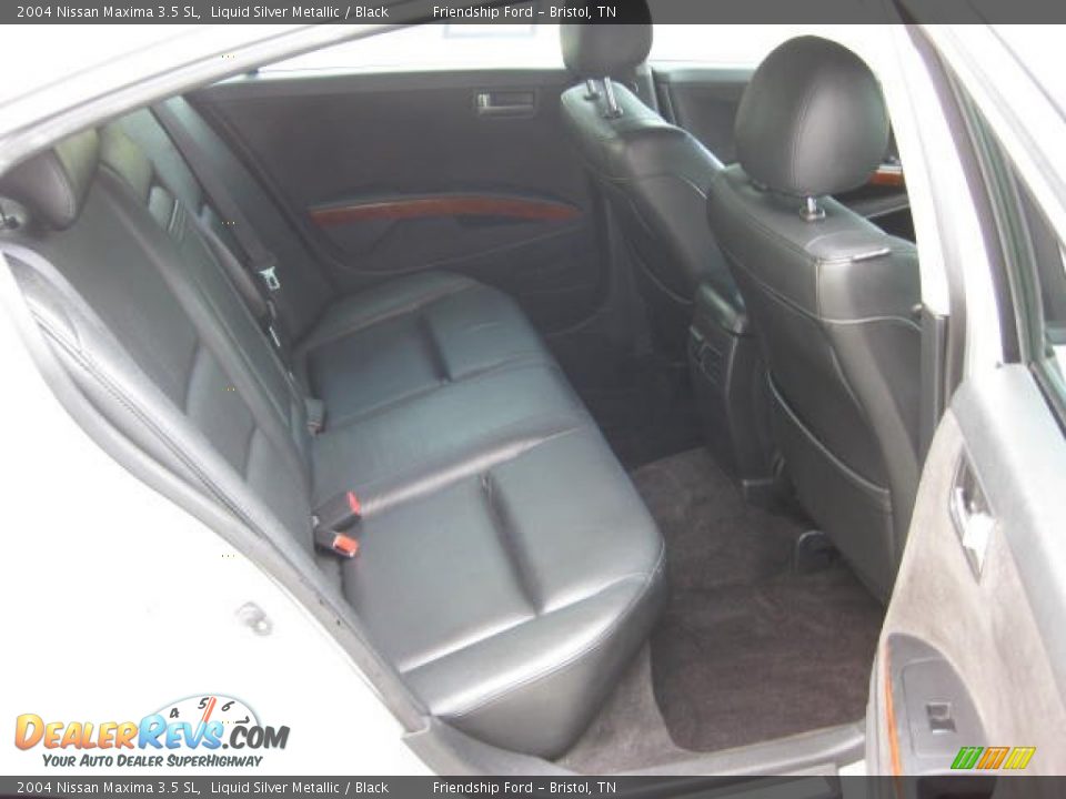 2004 Nissan Maxima 3.5 SL Liquid Silver Metallic / Black Photo #22