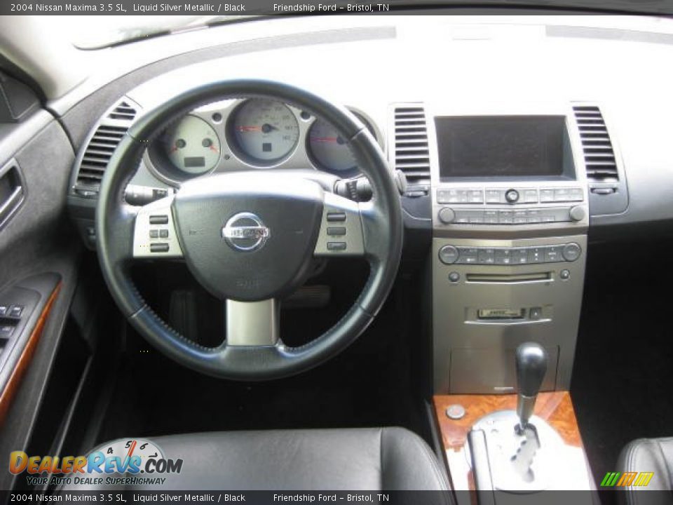 2004 Nissan Maxima 3.5 SL Liquid Silver Metallic / Black Photo #25