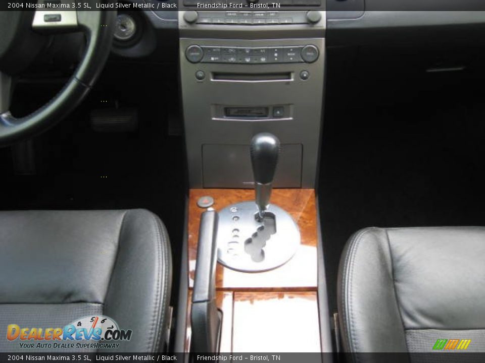 2004 Nissan Maxima 3.5 SL Liquid Silver Metallic / Black Photo #27