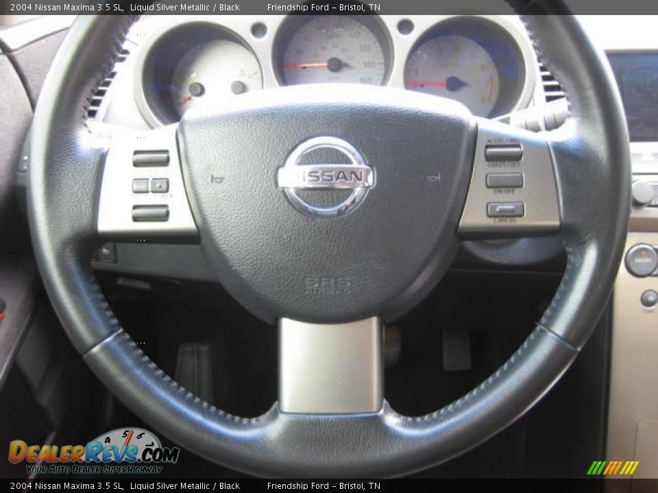 2004 Nissan Maxima 3.5 SL Liquid Silver Metallic / Black Photo #28