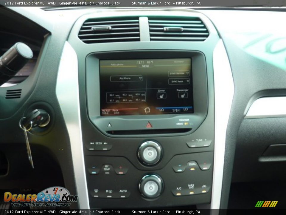 2012 Ford Explorer XLT 4WD Ginger Ale Metallic / Charcoal Black Photo #13