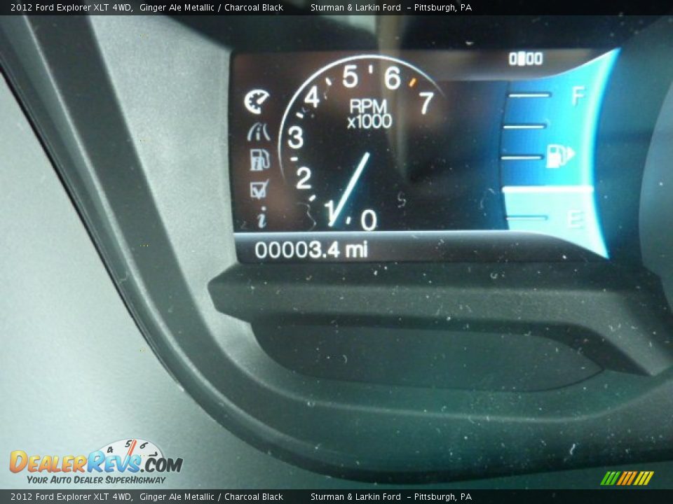 2012 Ford Explorer XLT 4WD Ginger Ale Metallic / Charcoal Black Photo #15