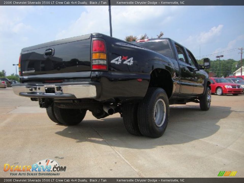 2006 Chevrolet Silverado 3500 LT Crew Cab 4x4 Dually Black / Tan Photo #3