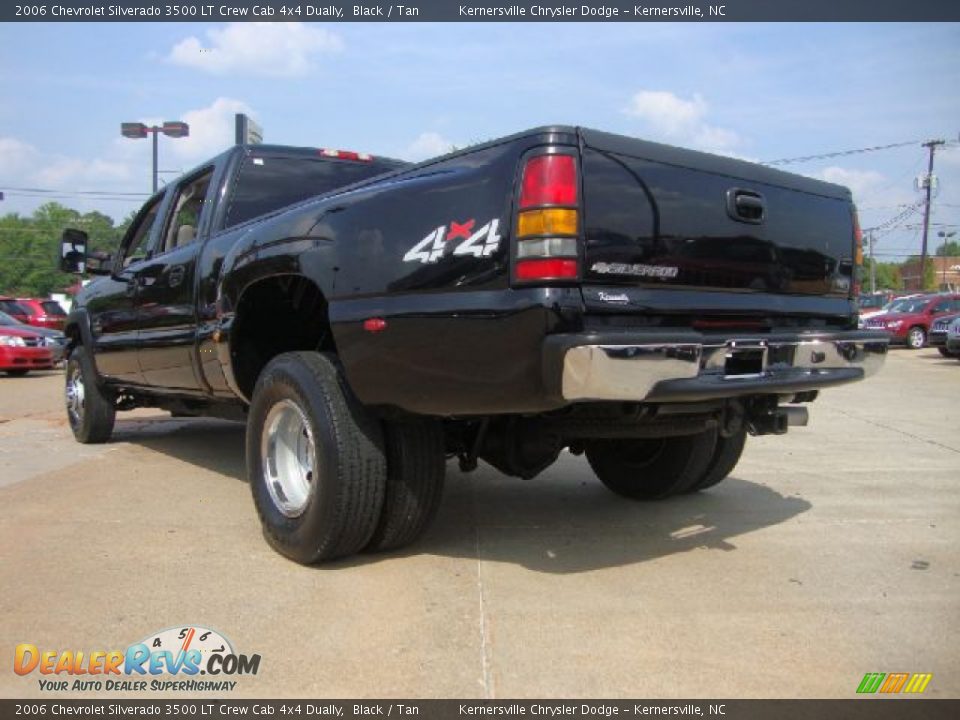 2006 Chevrolet Silverado 3500 LT Crew Cab 4x4 Dually Black / Tan Photo #5