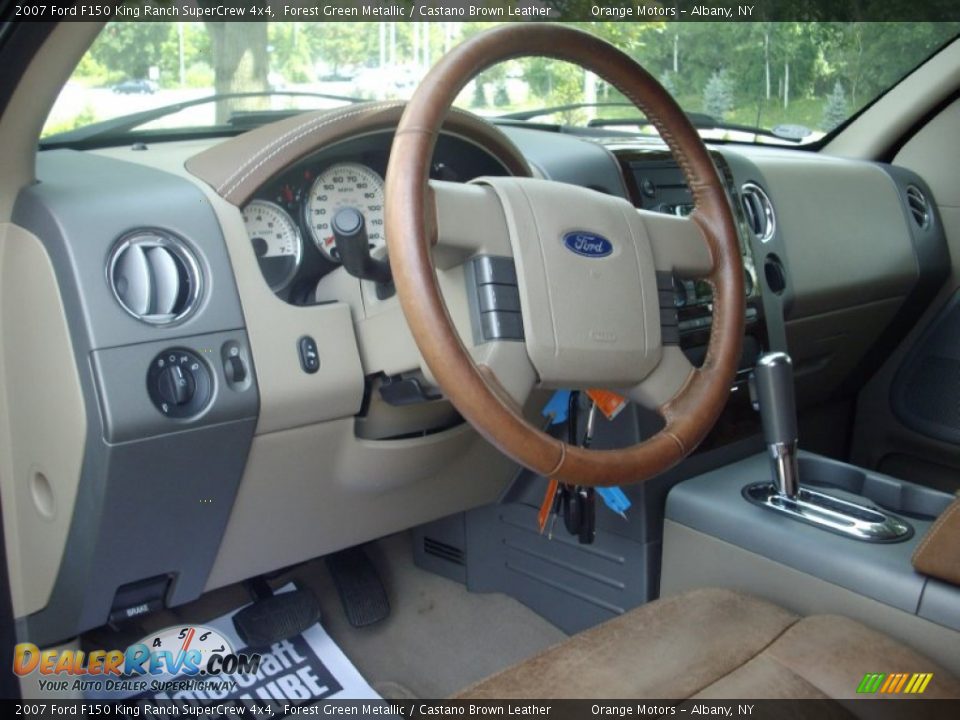 2007 Ford F150 King Ranch SuperCrew 4x4 Forest Green Metallic / Castano Brown Leather Photo #13
