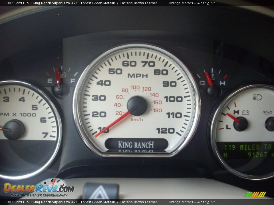 2007 Ford F150 King Ranch SuperCrew 4x4 Forest Green Metallic / Castano Brown Leather Photo #17