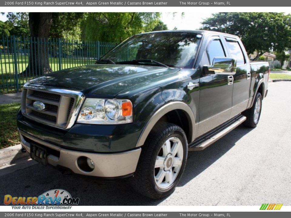 2006 Ford F150 King Ranch SuperCrew 4x4 Aspen Green Metallic / Castano Brown Leather Photo #1