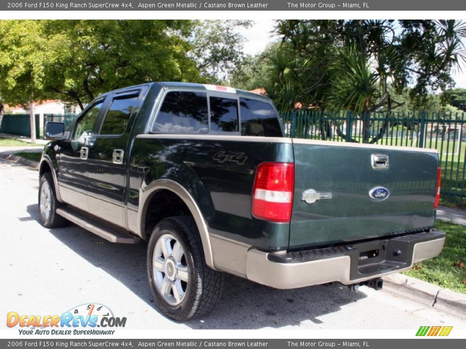 2006 Ford F150 King Ranch SuperCrew 4x4 Aspen Green Metallic / Castano Brown Leather Photo #8