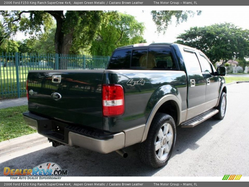 2006 Ford F150 King Ranch SuperCrew 4x4 Aspen Green Metallic / Castano Brown Leather Photo #9