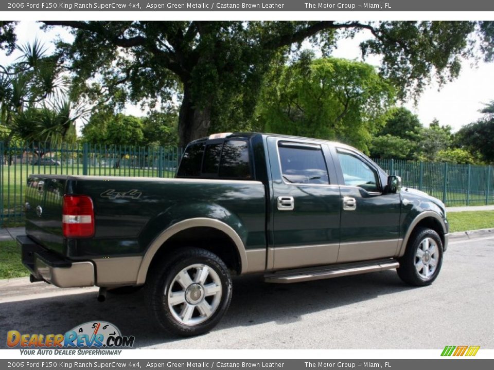 2006 Ford F150 King Ranch SuperCrew 4x4 Aspen Green Metallic / Castano Brown Leather Photo #10