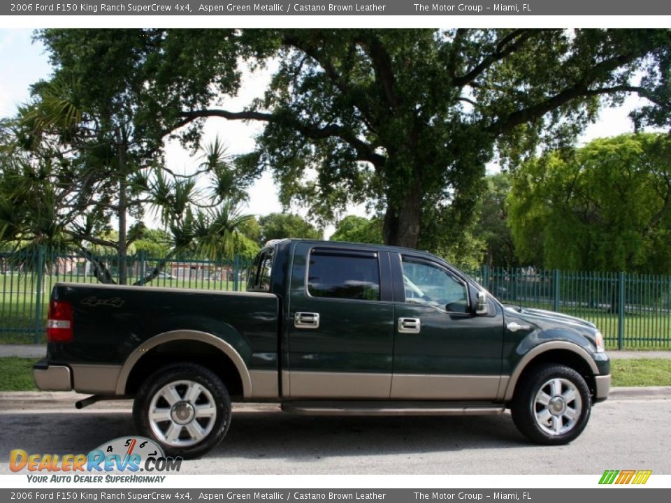 2006 Ford F150 King Ranch SuperCrew 4x4 Aspen Green Metallic / Castano Brown Leather Photo #11