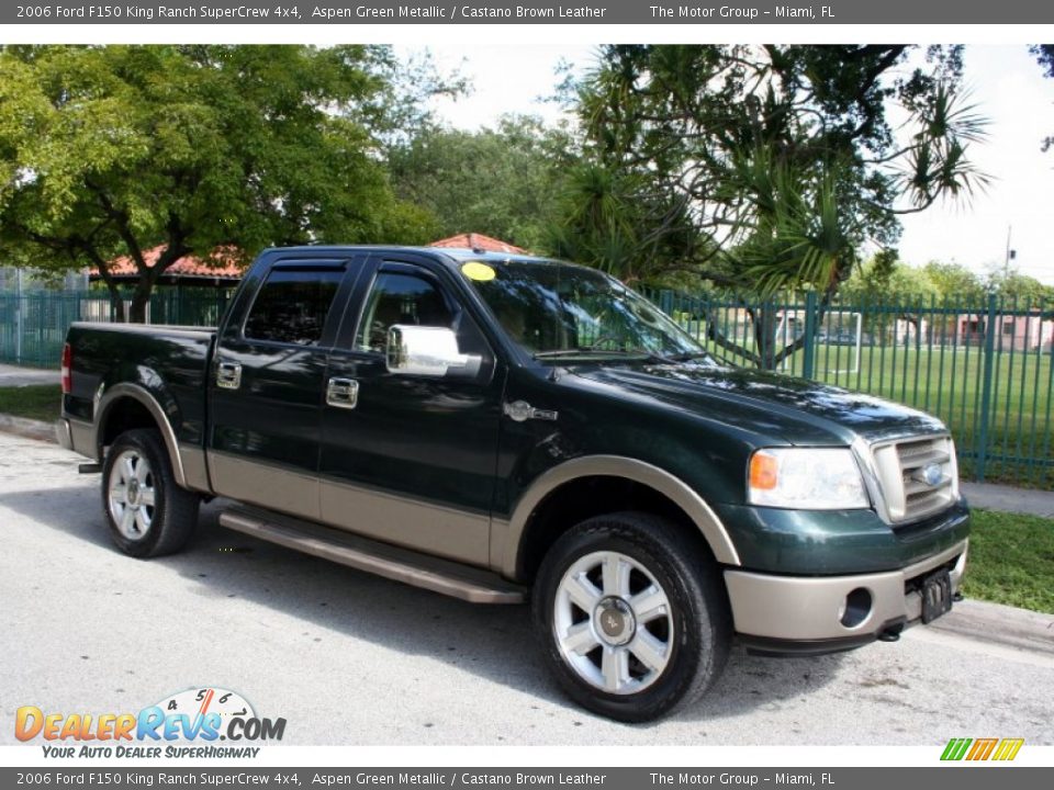 2006 Ford F150 King Ranch SuperCrew 4x4 Aspen Green Metallic / Castano Brown Leather Photo #15