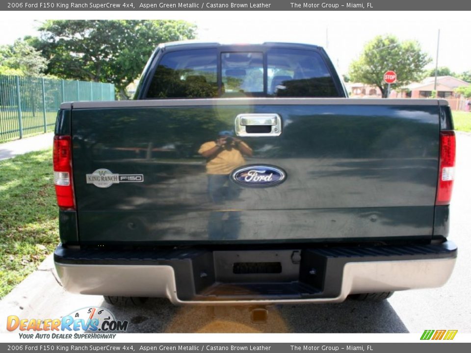 2006 Ford F150 King Ranch SuperCrew 4x4 Aspen Green Metallic / Castano Brown Leather Photo #18