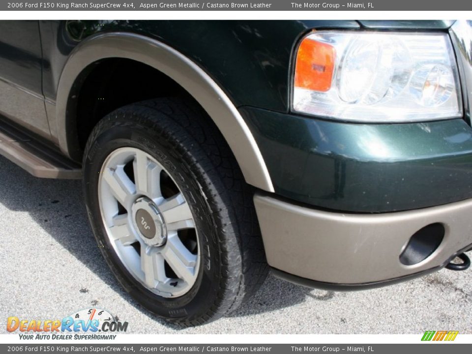 2006 Ford F150 King Ranch SuperCrew 4x4 Aspen Green Metallic / Castano Brown Leather Photo #19