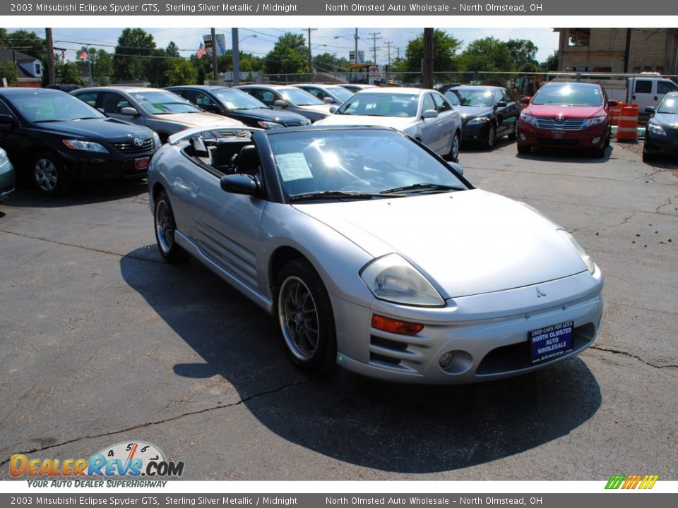 2003 Mitsubishi Eclipse Spyder GTS Sterling Silver Metallic / Midnight Photo #14