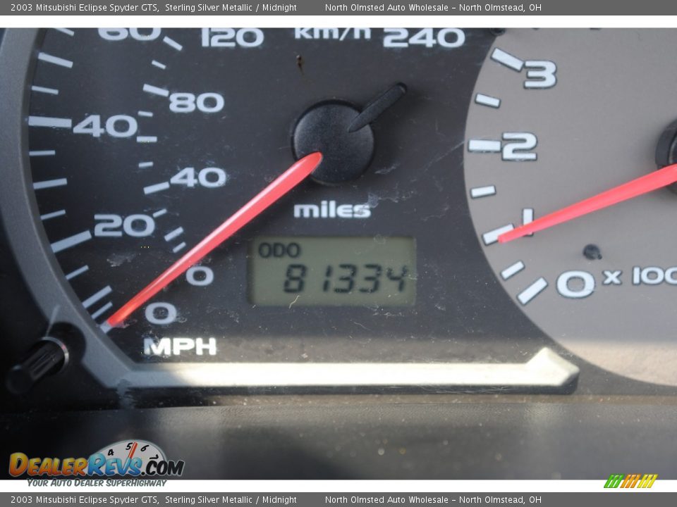 2003 Mitsubishi Eclipse Spyder GTS Sterling Silver Metallic / Midnight Photo #27