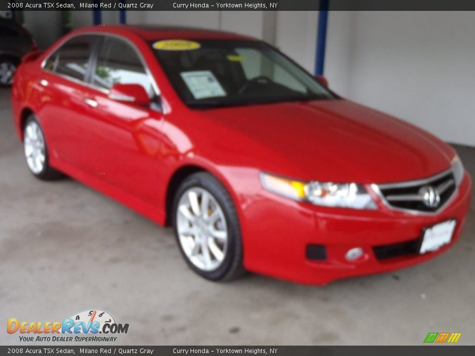 2008 Acura TSX Sedan Milano Red / Quartz Gray Photo #1