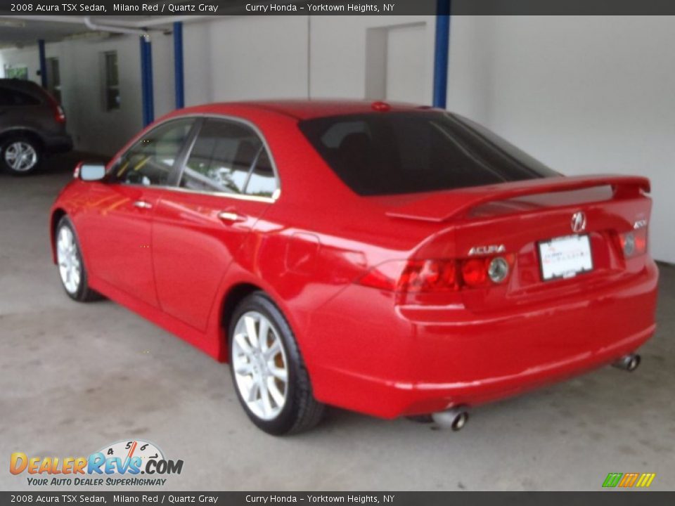 2008 Acura TSX Sedan Milano Red / Quartz Gray Photo #2