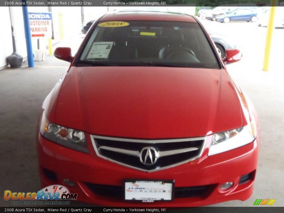 2008 Acura TSX Sedan Milano Red / Quartz Gray Photo #3