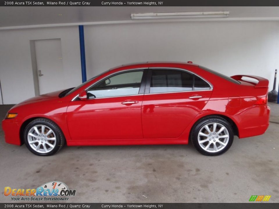 2008 Acura TSX Sedan Milano Red / Quartz Gray Photo #24