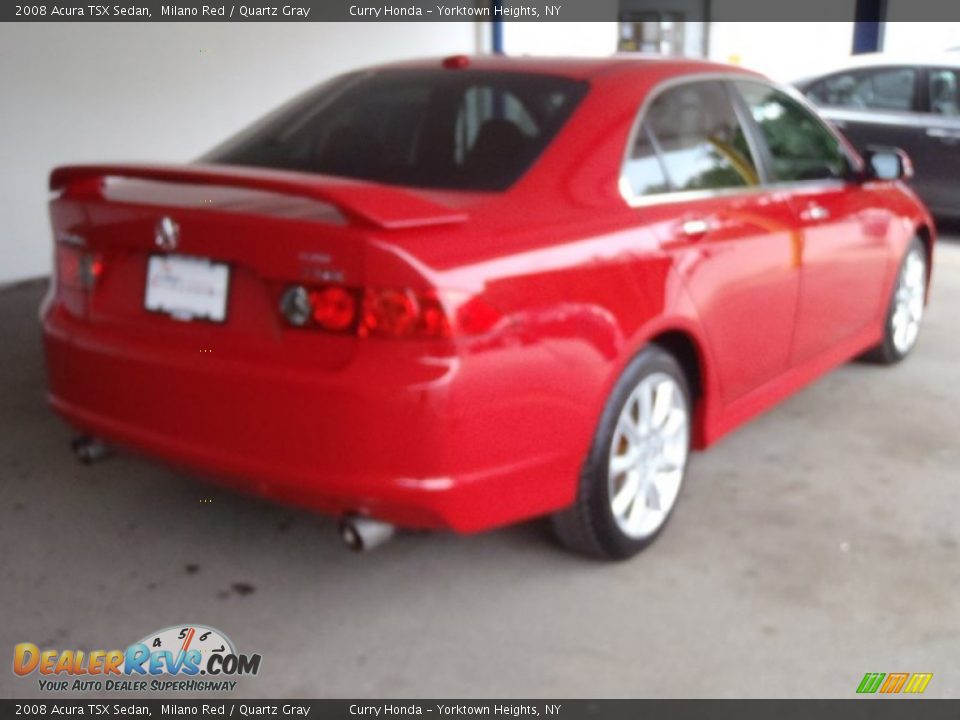 2008 Acura TSX Sedan Milano Red / Quartz Gray Photo #25