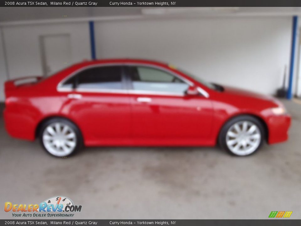 2008 Acura TSX Sedan Milano Red / Quartz Gray Photo #26