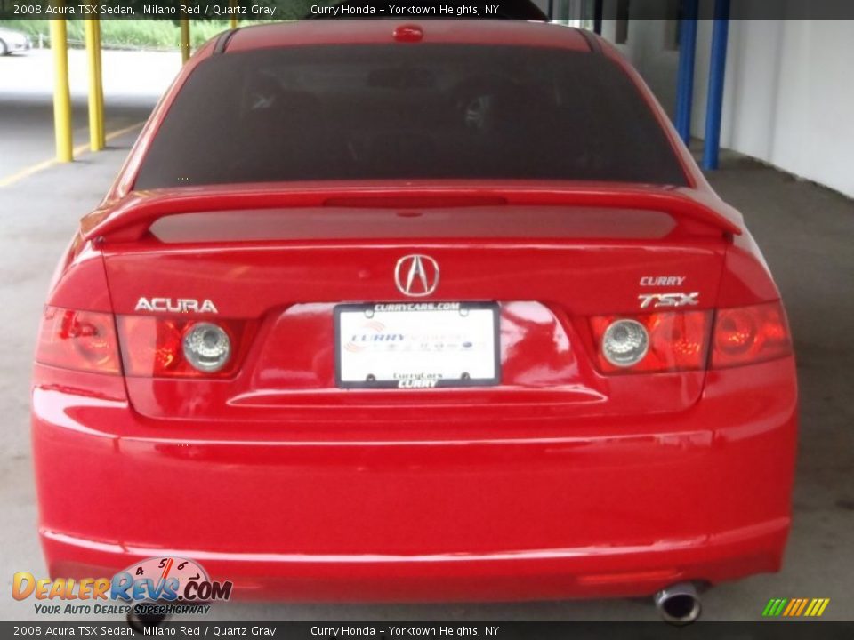 2008 Acura TSX Sedan Milano Red / Quartz Gray Photo #27