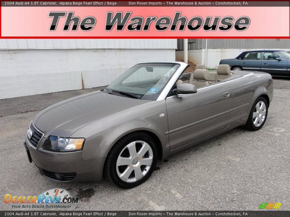 2004 Audi A4 1.8T Cabriolet Alpaka Beige Pearl Effect / Beige Photo #1