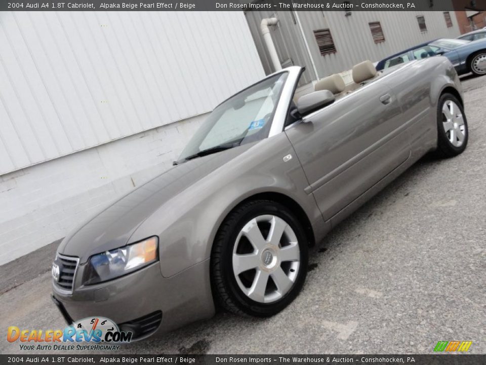2004 Audi A4 1.8T Cabriolet Alpaka Beige Pearl Effect / Beige Photo #2