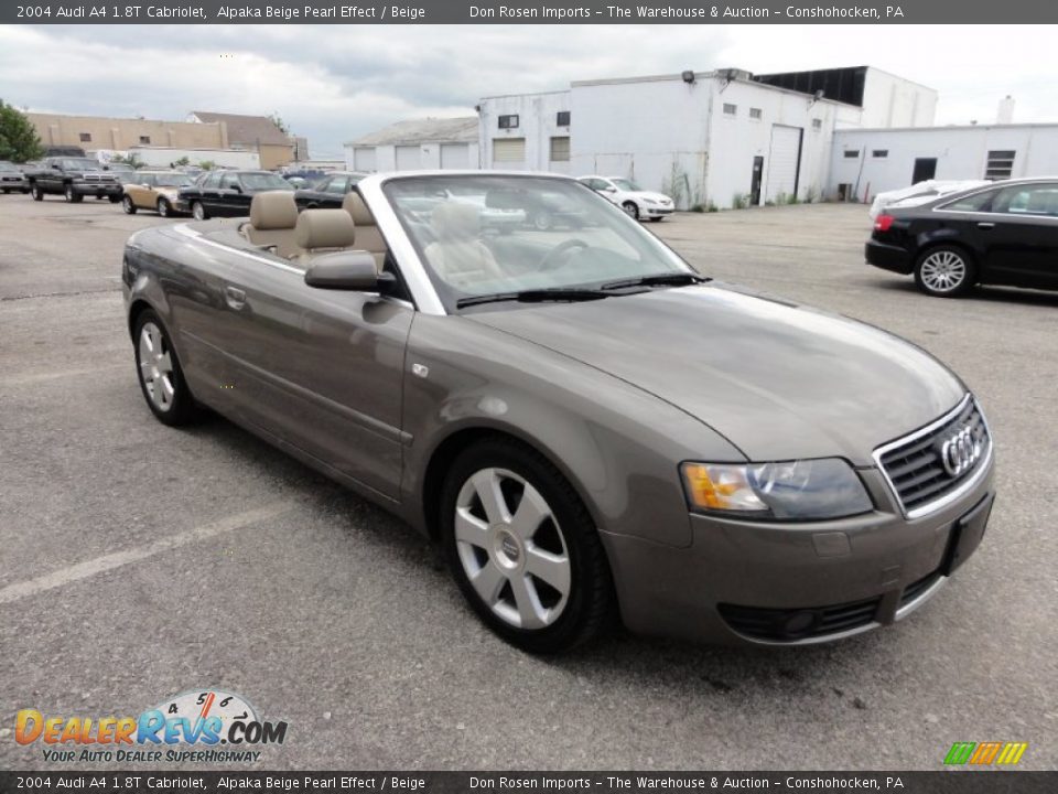 2004 Audi A4 1.8T Cabriolet Alpaka Beige Pearl Effect / Beige Photo #4