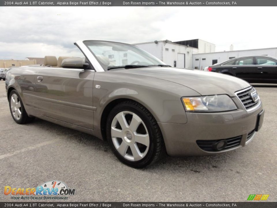 2004 Audi A4 1.8T Cabriolet Alpaka Beige Pearl Effect / Beige Photo #5