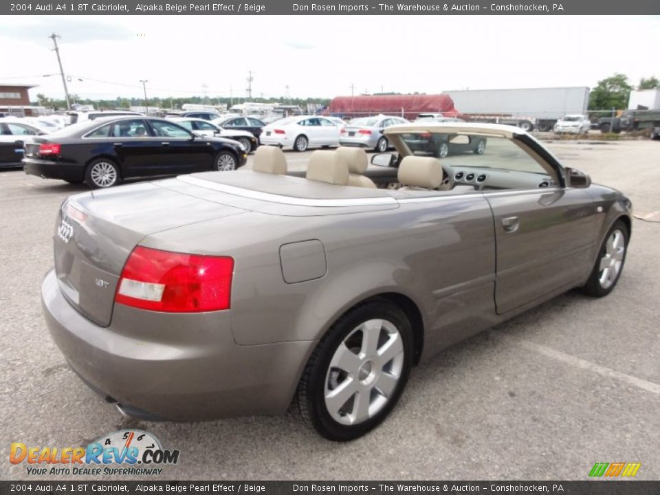 2004 Audi A4 1.8T Cabriolet Alpaka Beige Pearl Effect / Beige Photo #8