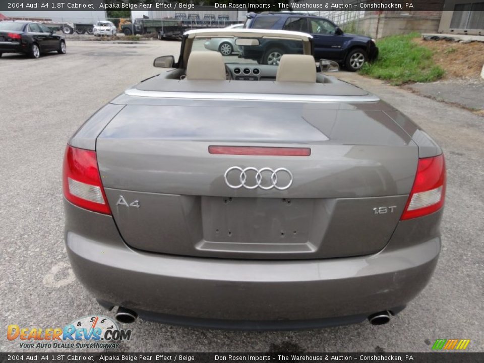 2004 Audi A4 1.8T Cabriolet Alpaka Beige Pearl Effect / Beige Photo #9