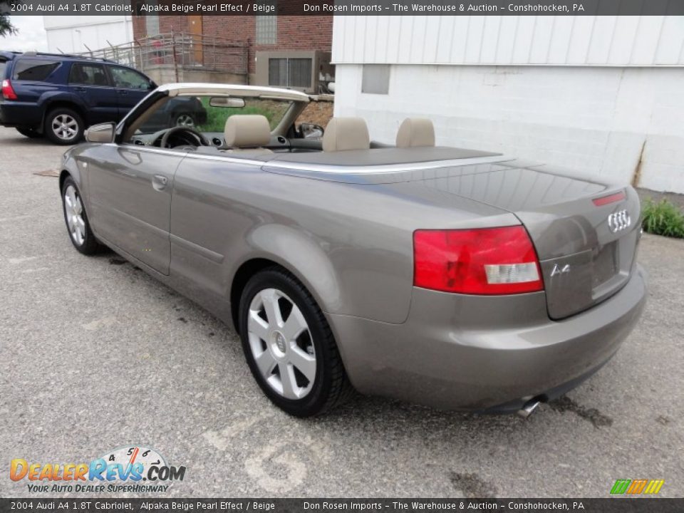 2004 Audi A4 1.8T Cabriolet Alpaka Beige Pearl Effect / Beige Photo #10