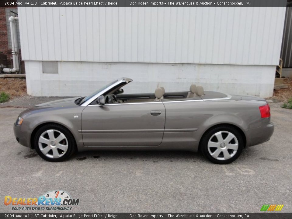2004 Audi A4 1.8T Cabriolet Alpaka Beige Pearl Effect / Beige Photo #11