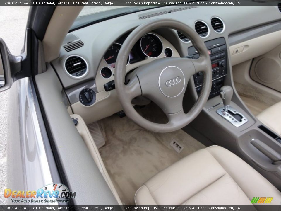 2004 Audi A4 1.8T Cabriolet Alpaka Beige Pearl Effect / Beige Photo #12