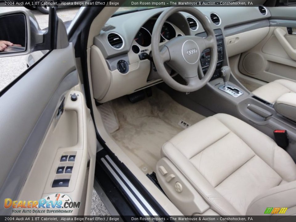 2004 Audi A4 1.8T Cabriolet Alpaka Beige Pearl Effect / Beige Photo #13