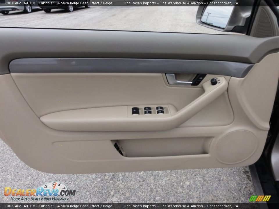 2004 Audi A4 1.8T Cabriolet Alpaka Beige Pearl Effect / Beige Photo #14
