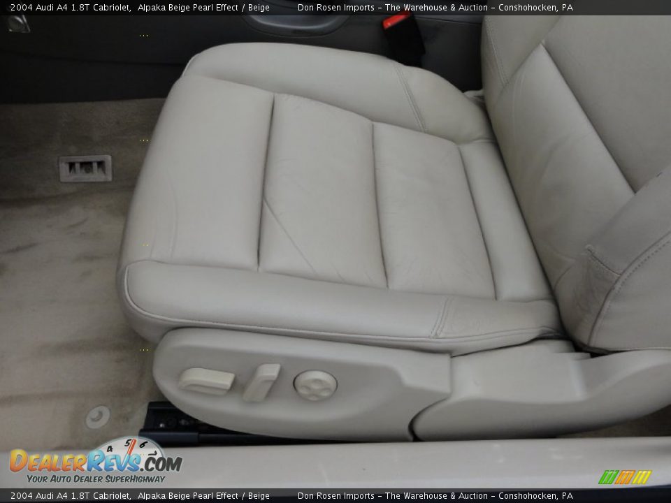 2004 Audi A4 1.8T Cabriolet Alpaka Beige Pearl Effect / Beige Photo #16