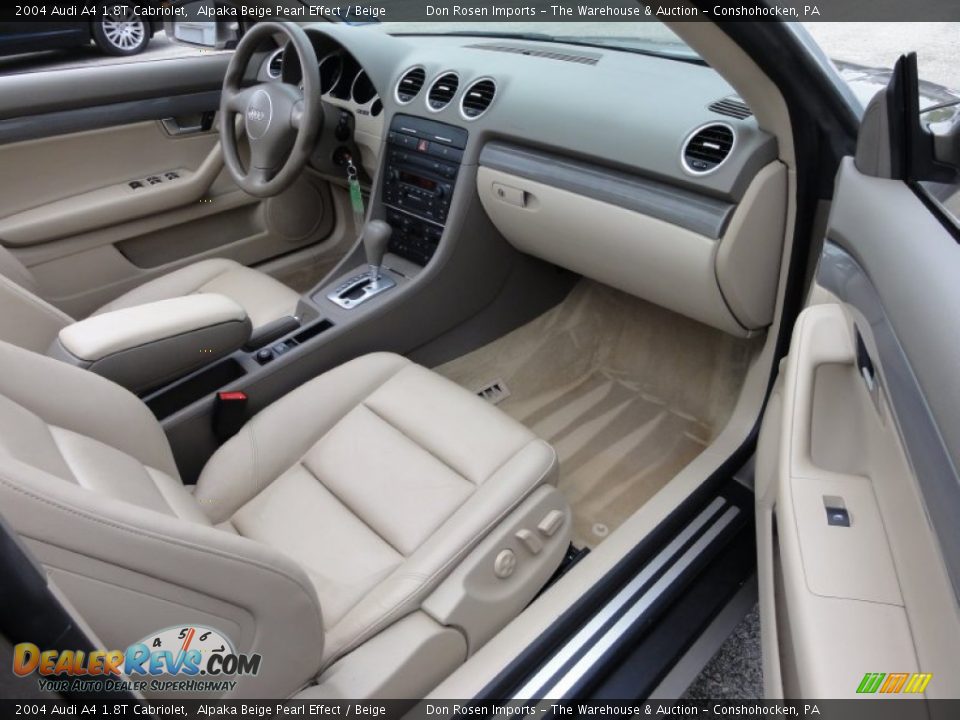 2004 Audi A4 1.8T Cabriolet Alpaka Beige Pearl Effect / Beige Photo #18