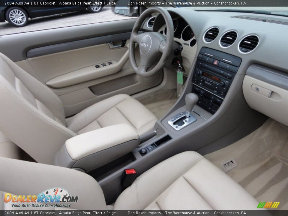 2004 Audi A4 1.8T Cabriolet Alpaka Beige Pearl Effect / Beige Photo #19
